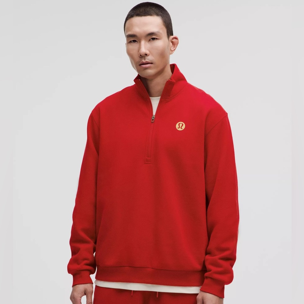 lunar new year steady set half zip sweater